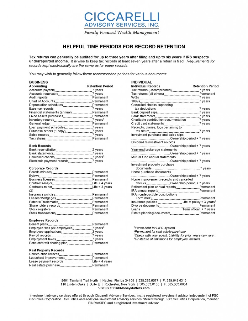 RECORD RETENTION 2013_OSJ Approved