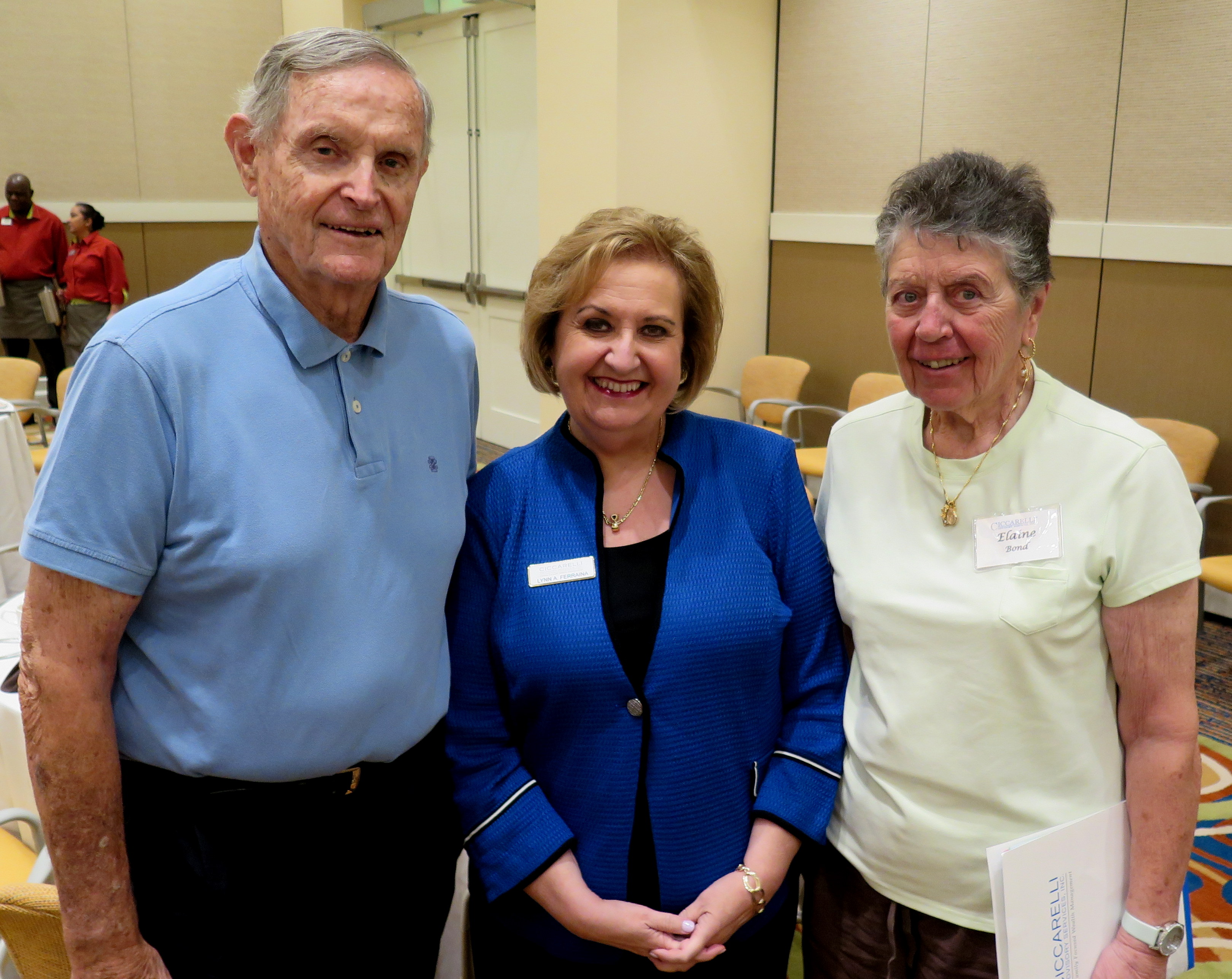 Bill Bond, Lynn Ferraina, Elaine Bond